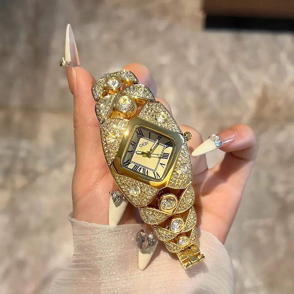 Women's Diamond-Studded Fashion Quartz Watch – product image 4 | Tezly Pakistan