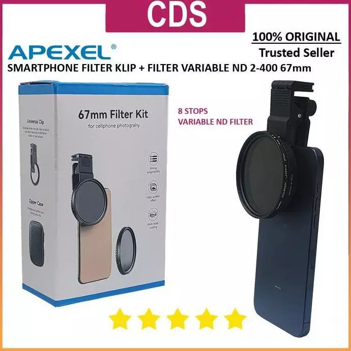 Apexel ND2–400 Smartphone Camera Filter Kit