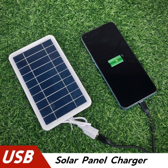 Ultra-Slim 5W Portable Solar Charger - Instant USB Power for Mobile & Gadgets