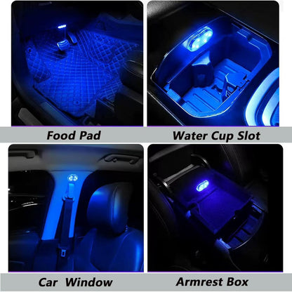 Mini USB Rechargeable LED Car Lights (6PCS)