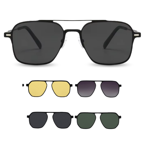 3 in 1 Magnetic Clip-On Polarized Sunglasses
