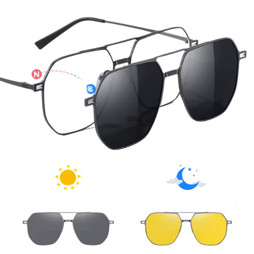 3 in 1 Magnetic Clip-On Polarized Sunglasses – product image 2 | Tezly Pakistan