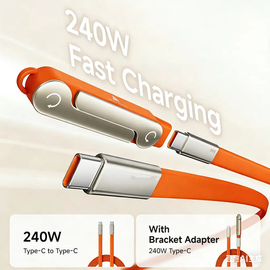 KickCable 2-in-1 Fast Charging Cable with Hidden Phone Stand "Type C"