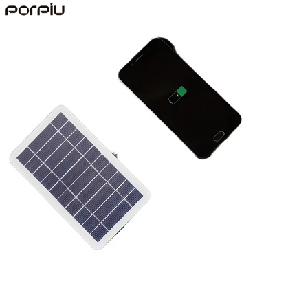 Ultra-Slim 5W Portable Solar Charger - Instant USB Power for Mobile & Gadgets