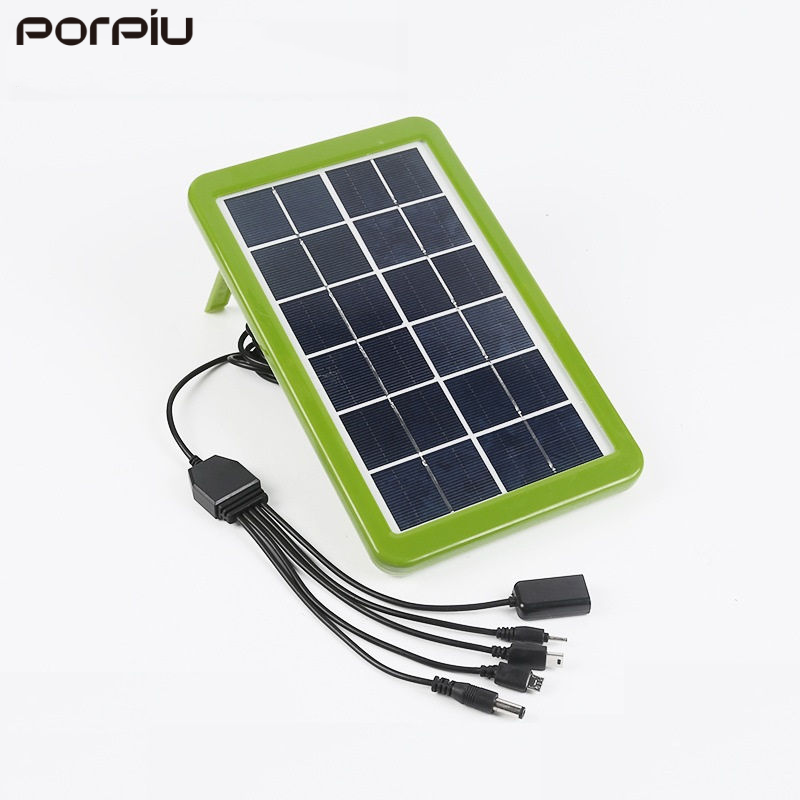 Ultra-Slim 5W Portable Solar Charger - Instant USB Power for Mobile & Gadgets