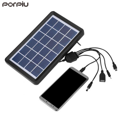 Ultra-Slim 5W Portable Solar Charger - Instant USB Power for Mobile & Gadgets