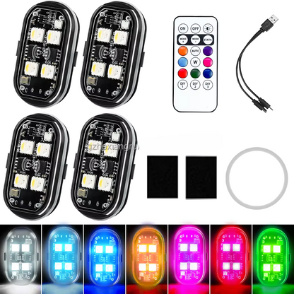Mini USB Rechargeable LED Car Lights (6PCS)