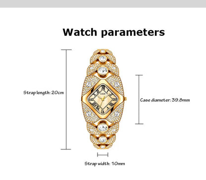 Women's Diamond-Studded Fashion Quartz Watch