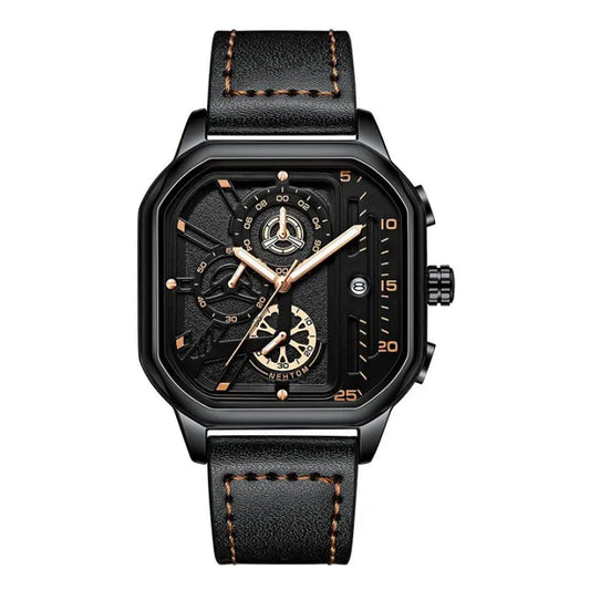 POEDAGAR 628 Men's & Women's Leather Quartz Watch