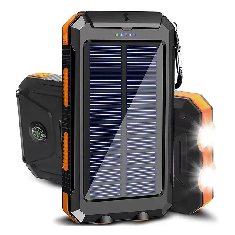 Solar Power Bank – High Capacity Portable Charger with LED Light