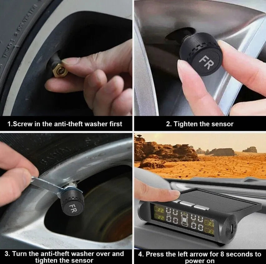 Solar Wireless Tire Pressure Monitoring System