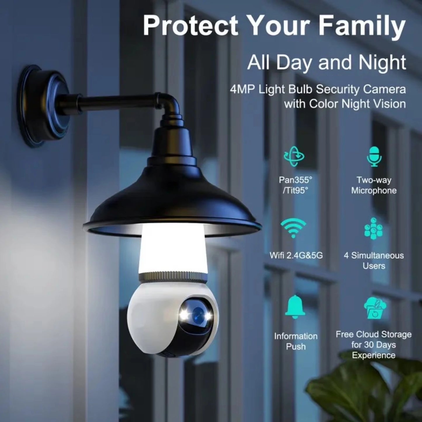 TEZLY™ Smart Light Bulb Camera