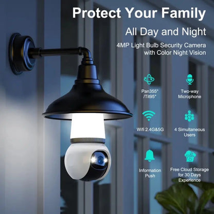 TEZLY™ Smart Light Bulb Camera